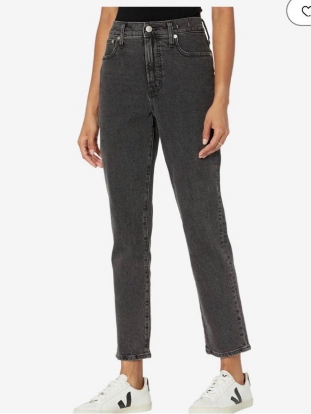 Madewell the perfect vintage crop jean Faded Black Size 28